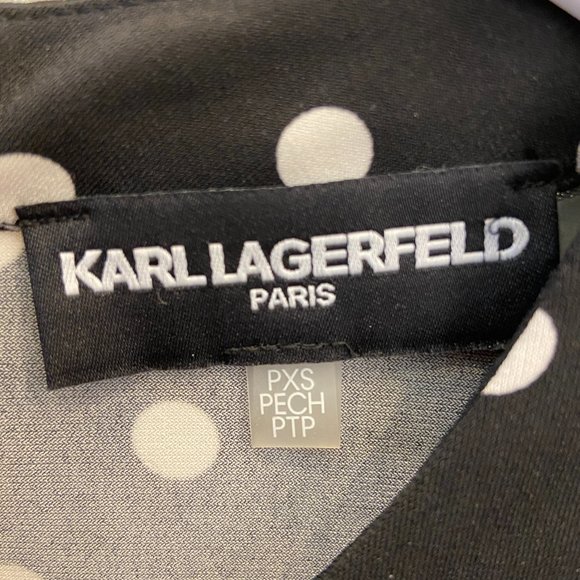 Karl Lagerfeld Paris Polka Dot Blouse - Picture 4 of 6